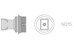 Preview: The image shows a technical drawing of a part. On the left is the profile with a narrow opening, and on the right is a round view with a square shape in the center.