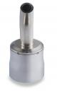 Preview: The image displays a metallic shiny pipe with a wide, round base and a narrow, upright outlet. It has a smooth surface without any noticeable decorations.