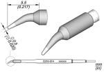 Preview: The image displays a technical drawing of a fine tool with two different views. It features a conical tip and is labeled in both millimeters and inches for scale.