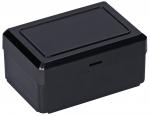 Preview: Es handelt sich um eine rechteckige, schlichte, schwarze Box mit abgerundeten Ecken. Der Deckel ist flach und die Oberfläche ist glatt. Sie wirkt robust und neutral.