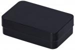 Preview: The image shows a rectangular, matte black box with rounded edges. It has a flat lid and appears simple and modern. The surface is uniform and without any patterns.