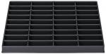 Preview: The image shows a rectangular, black tray with 35 uniform compartments. The compartments are arranged in several rows and columns and provide space for small items.
