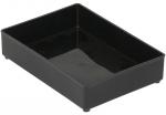 Preview: The image shows a rectangular, flat dish made of black plastic. It has straight walls, a smooth bottom, and no patterns or decorations. Ideal for organizing.