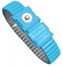 Preview: Das Bild zeigt ein armbänderähnliches Gerät in leuchtendem Blau mit einer flexiblen, gerippten Struktur und einem runden silbernen Verschluss. Es hat eine markante Prägung ?DPV?.