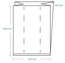 Preview: The image displays a technical drawing with a rectangle. The dimensions are 1850 mm in height, 1250 mm in width, and 850 mm at one corner. Dashed lines are drawn.