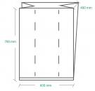 Preview: The image displays a technical drawing of a rectangle. The dimensions are: 700 mm high and 600 mm wide. At the top, a smaller area of 400 mm is indicated. There are vertical lines.