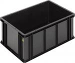 Preview: WEZ Eurobehälter ESD 600 x 400 x 278 mm, flacher Boden