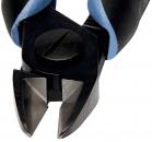 Preview: The image shows a pair of pliers with a sturdy, black handle and blue rubber inserts. The cutting edge is pointed and sharp, ideal for cutting wires or small objects.