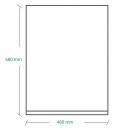 Preview: The image displays an empty, rectangular sheet in portrait orientation measuring 480 mm in width and 680 mm in height. A thin frame surrounds the sheet.