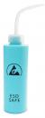 Preview: The image shows a tall, cylindrical bottle in light blue with a narrow pouring spout. On the front, there is a black symbol with the text 