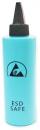 Preview: The image shows a turquoise bottle with a black cap. On the bottle, in capital letters, it reads 
