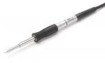 Preview: The image shows a soldering iron with a black handle and a long, silver, pointed tip. A cable connects it to a power source.