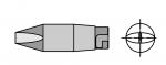 Preview: Das Bild zeigt eine grafische Darstellung einer Munition. Links ist die Seitenansicht einer Patronenform mit spitzem Ende. Rechts ist ein Querschnitt, der die innere Struktur zeigt.