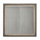 Preview: The image displays a square frame made of wood and metal. The interior is woven with a fine, black mesh that features small openings. The frame appears sturdy.