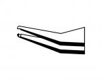 Preview: The image displays a simple, graphic representation of a pair of pliers. It features two long, pointed plier arms that come together for gripping. The style is minimalist.