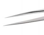 Preview: The image shows a pair of scissors with two sharp, pointed metal blades. The blades are long and narrow, and the material has a shiny, silver hue.