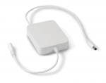 Preview: The image shows a rectangular, white accessory with rounded edges. At one end, there is a cable that transitions into a plug, while the other end remains open.