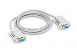 Preview: The image shows a gray cable with two D-Sub connectors at the ends. The connectors have 9 pins in a blue row. The cable is slightly wavy and connects the two ports.