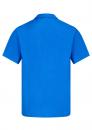 Preview: The image displays a short, solid-colored t-shirt in vivid blue. It features a classic collar and short sleeves. The fabric appears smooth and lightweight.