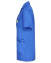 Preview: The image shows a short-sleeved, solid blue top with a simple cut. It has a sewn-on pocket and a clean, professional appearance.