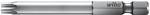 Preview: The image shows a silver screwdriver bit with a square socket. The bit has a slotted end and is engraved with the word 