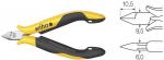 Preview: The image shows a pair of pliers with yellow handles and black rubber inserts. On the right are technical drawings of the plier heads with dimensions in centimeters.