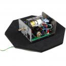 Preview: The image shows an electronic device on a hexagonal base. It consists of a casing with various cables and components, including a green circuit board and several connectors.