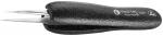 Preview: The image shows a black tweezer with two pointed, narrow pincers. The handle is slightly curved and textured to provide a good grip.