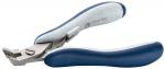 Preview: The image shows a nail clipper with blue, rubberized handles. The blades are made of metal and appear sharp, ideal for trimming nails. The clipper is handy and ergonomic.