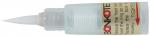 Preview: The image displays a transparent bottle with a pointed opening. There is a label on the bottle featuring text and arrows indicating the correct handling.
