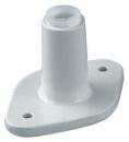 Preview: The image shows a conical white plastic holder attached to a flat base. The holder has an opening at the top and two side holes for mounting.