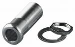 Preview: The image shows a metallic component, a cylindrical fitting with a threaded screw. Next to it are a metal washer and a nut.