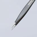 Preview: The image shows a black tweezer with pointed ends. On the side, there is the inscription 