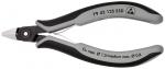 Preview: The image shows a small pair of pliers with gray and black handles. The cutting edge is pointed and narrow, ideal for precision work. Technical details are printed on the handle.