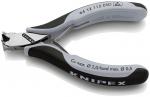 Preview: The image shows a pair of pliers with curved, gray and black handles. The blade is blunt and narrow, ideal for precise tasks. The pliers are marked with brand and size specifications.