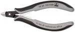 Preview: The image displays a precise, handy diagonal cutter with a gray and black handle. The cutting edge is sharp and suitable for delicate cutting tasks in electrical engineering.
