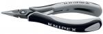 Preview: The image shows pliers with pointed, narrow blades and ergonomic handles. The handles are black and gray, labeled 
