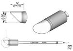 Preview: The image shows a technical drawing of a cylindrical object with a rounded tip. Dimensions in millimeters and a detailed view of the object are displayed.
