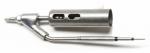 Preview: The image shows a metallic tool with a long, curved shape. It has a cylindrical body with two holes and a pointed tip at one end.