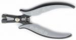Preview: The image shows a pair of pliers with gray rubber handles and a metal mechanism in the center. It has a narrow, pointed shape, ideal for gripping or cutting small objects.