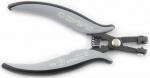 Preview: This is a pair of pliers with gray rubber grips and a black metal body. The pliers feature a spring and a cutting edge on the lips, designed for cutting.