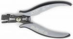 Preview: The image shows a special pair of pliers with gray, ergonomic handles. It has a metal tip and an integrated spring that facilitates opening. Ideal for precise tasks.