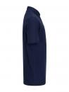 Preview: The image shows a navy blue short-sleeved polo shirt. It features a classic collar and a simple, straight cut.
