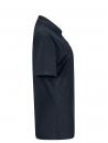 Preview: The image displays a black polo shirt from the side. It features short sleeves and a classic collar. The material appears smooth, and the fit is slightly fitted and sporty.