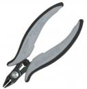 Preview: The image shows a pair of pliers with ergonomic, gray handles and a narrow, pointed cutting edge. It features a mechanical spring mechanism for easy gripping and cutting.