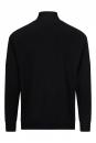 Preview: The image displays the back view of a black sweatshirt. It features a short collar, long sleeves, and a sporty cut. The fabric appears soft and comfortable.