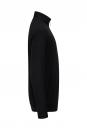 Preview: The image shows a black sweater from the side view. It features a high collar and long sleeves, with a simple and elegant design. The fabric appears soft and comfortable.