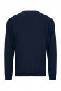 Preview: The image shows the rear view of a dark blue sweatshirt. It has long sleeves, a round neckline, and a smooth surface. The fabric appears soft and cozy.