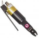Preview: The image shows a device that looks like a tool. It has a long, cylindrical body that is black and gold, with an attachment and a warning label.