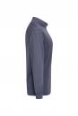 Preview: The image shows a long-sleeved, dark blue shirt made from a fine, striped fabric. The collar is classic and the fit is slim. It has an elegant, simple appearance.